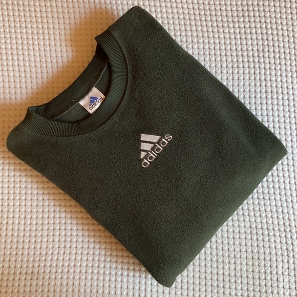 Adidas vintage fleece crew neck sweater - Picture 3 of 9